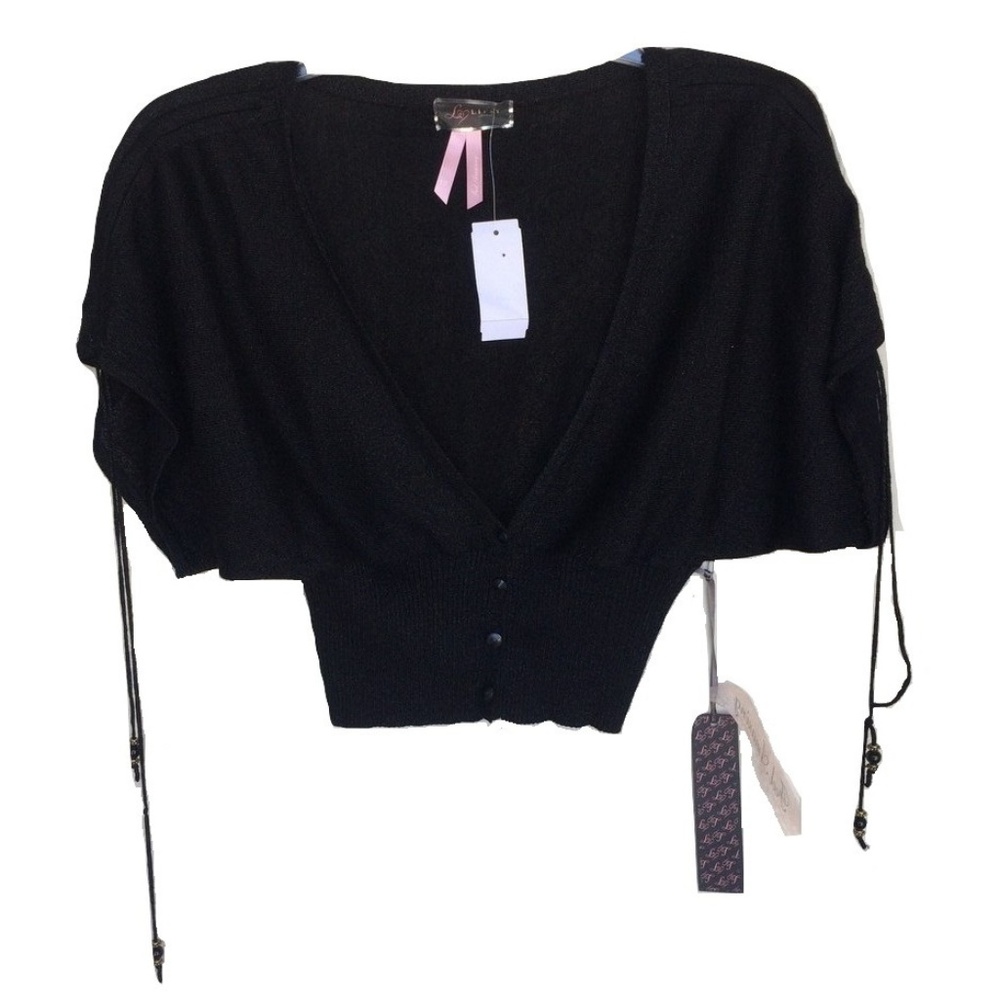 NWT Lipsy London Metallic Thread Cropped Cardigan
